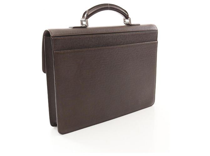 Malette en cuir Taiga Laguito Louis Vuitton Marron - vue 2