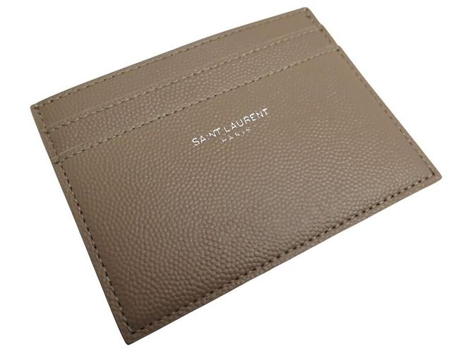 NEUER SAINT LAURENT PRÄGELEDER KARTENHALTER GRAIN DE POUDRE - Ansicht 4