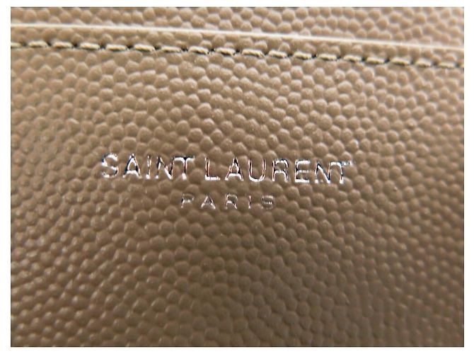 NEUER SAINT LAURENT PRÄGELEDER KARTENHALTER GRAIN DE POUDRE - Ansicht 5