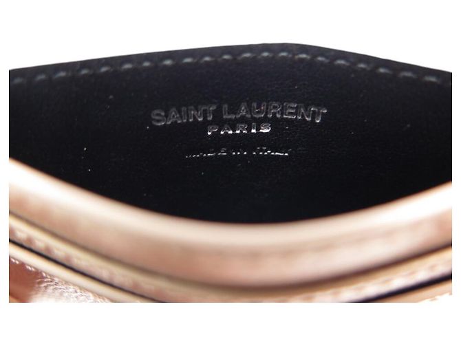 NEUER SAINT LAURENT PRÄGELEDER KARTENHALTER GRAIN DE POUDRE - Ansicht 8