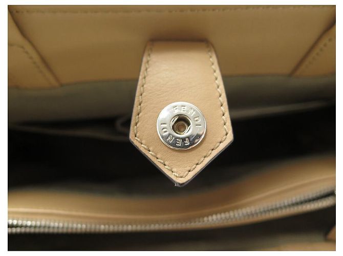 FENDI CABAS 2 JOURS 8BH250 REGULÄR IN RAPHIA GEWEBTE HANDTASCHE - Ansicht 13