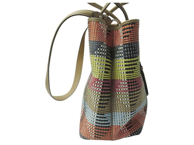 FENDI CABAS 2 JOURS 8BH250 REGULÄR IN RAPHIA GEWEBTE HANDTASCHE - Ansicht 3