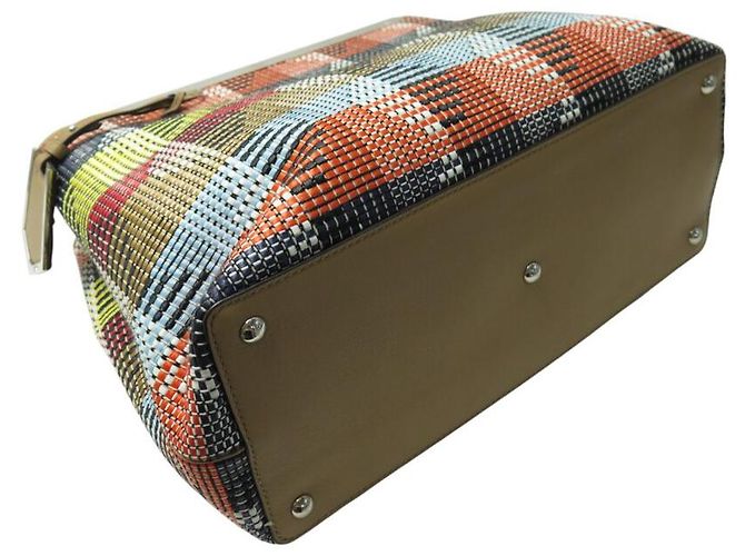 FENDI CABAS 2 JOURS 8BH250 REGULÄR IN RAPHIA GEWEBTE HANDTASCHE - Ansicht 5
