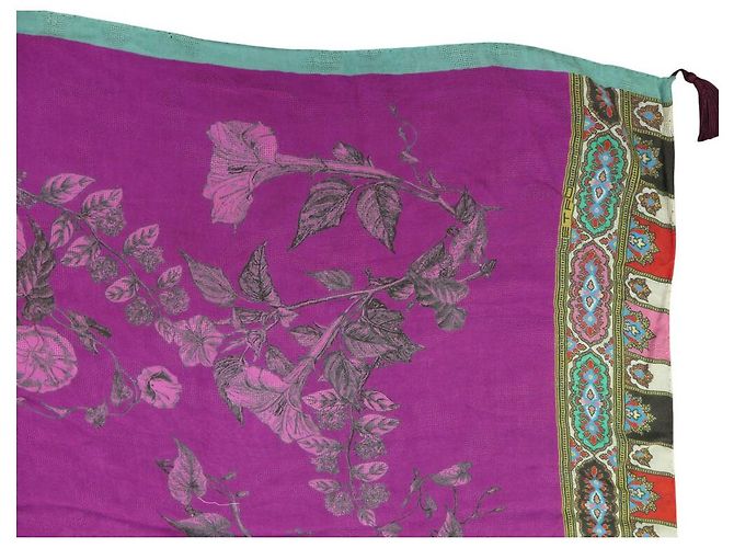 ETRO SCIARPA FLORALE VIOLA 130X210CM SHAWL Porpora - vista 3