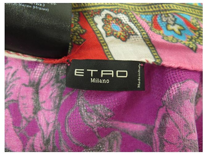 ETRO SCIARPA FLORALE VIOLA 130X210CM SHAWL Porpora - vista 7