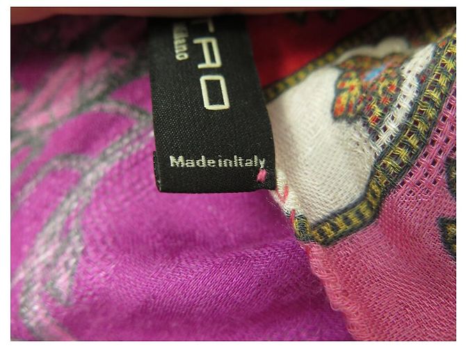 ETRO SCIARPA FLORALE VIOLA 130X210CM SHAWL Porpora - vista 8