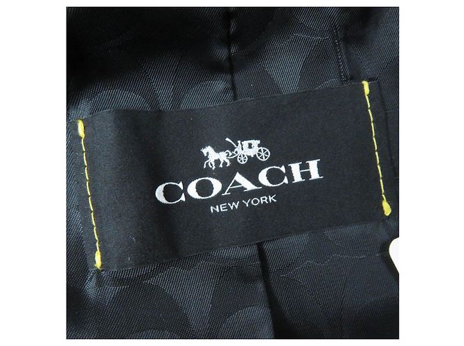 Trench Coat de Couro Coach Vermelho Vinho XS Feminino - vista 11