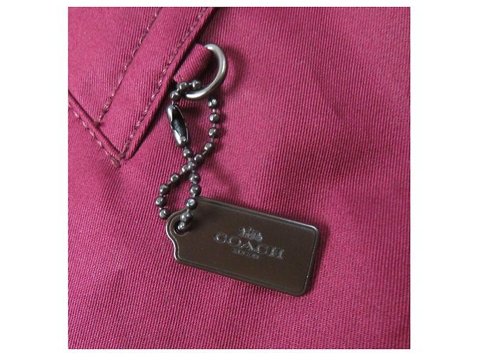 Trench Coat de Couro Coach Vermelho Vinho XS Feminino - vista 7