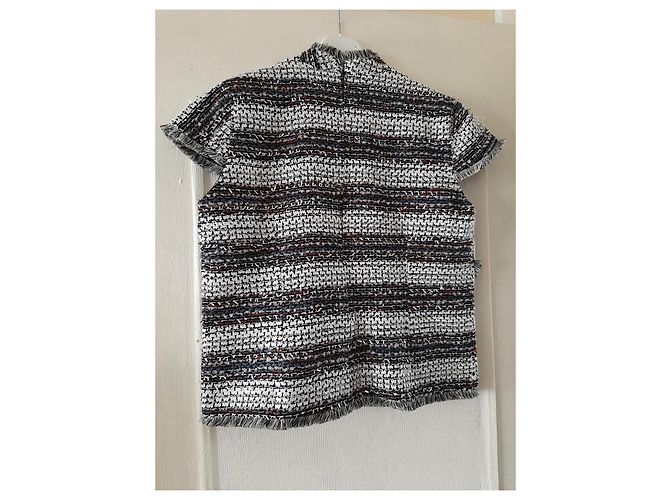 Autre Marque Fransiges Tweed Top Mehrfarbig Mehrfarben - Ansicht 2