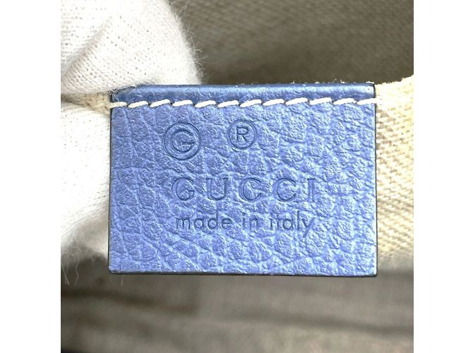 Borsa a Spalla Gucci 449413 in Tela GG Marrone e Pelle - vista 10