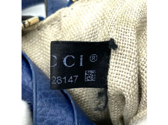 Borsa a Spalla Gucci 449413 in Tela GG Marrone e Pelle - vista 13