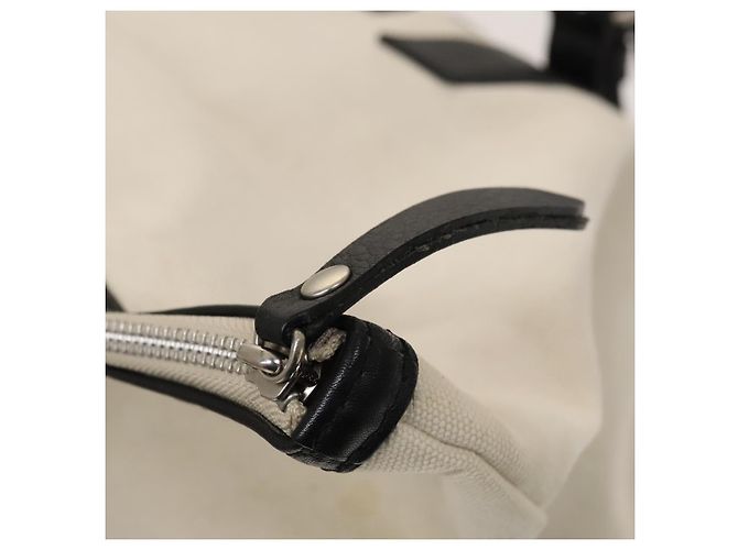 Borsa a spalla Burberry Black Label in tela bianca e argento autentica bs27141 Bianco - vista 10