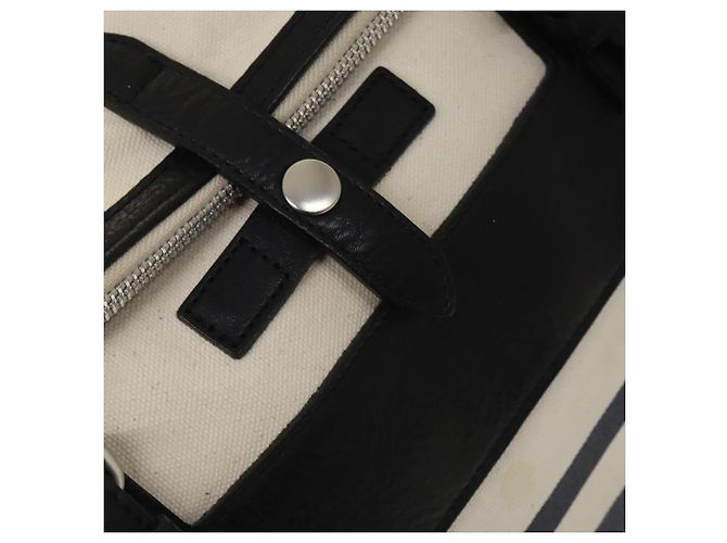 Borsa a spalla Burberry Black Label in tela bianca e argento autentica bs27141 Bianco - vista 18
