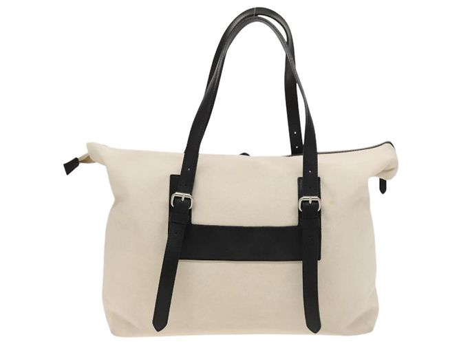 Borsa a spalla Burberry Black Label in tela bianca e argento autentica bs27141 Bianco - vista 2