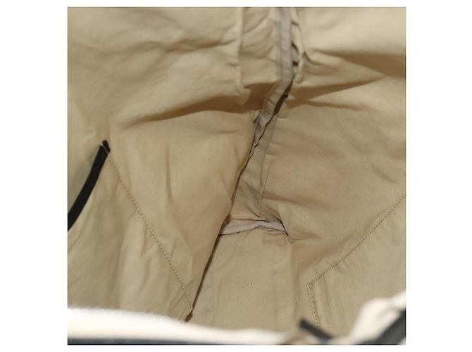 Borsa a spalla Burberry Black Label in tela bianca e argento autentica bs27141 Bianco - vista 20