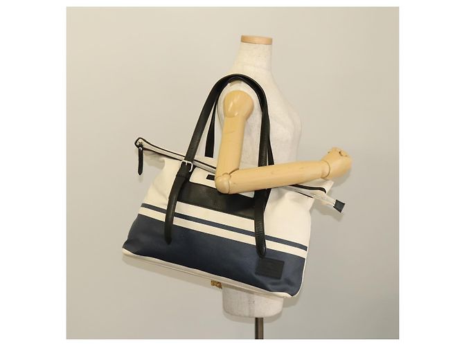 Borsa a spalla Burberry Black Label in tela bianca e argento autentica bs27141 Bianco - vista 22