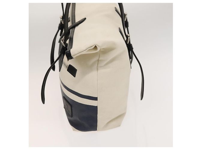 Borsa a spalla Burberry Black Label in tela bianca e argento autentica bs27141 Bianco - vista 3