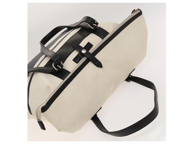 Borsa a spalla Burberry Black Label in tela bianca e argento autentica bs27141 Bianco - vista 6