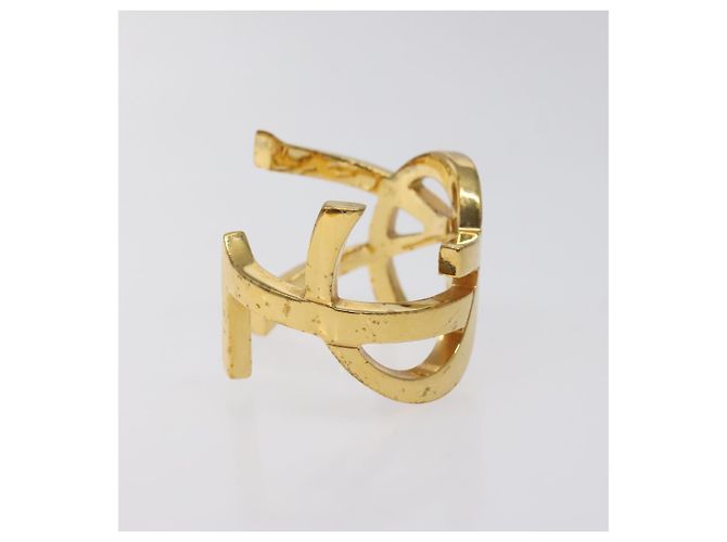 Saint Laurent Bracelete Cassandra de metal dourado Auth yk18725 - vista 5