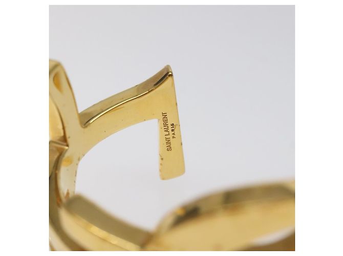 Saint Laurent Bracelete Cassandra de metal dourado Auth yk18725 - vista 6