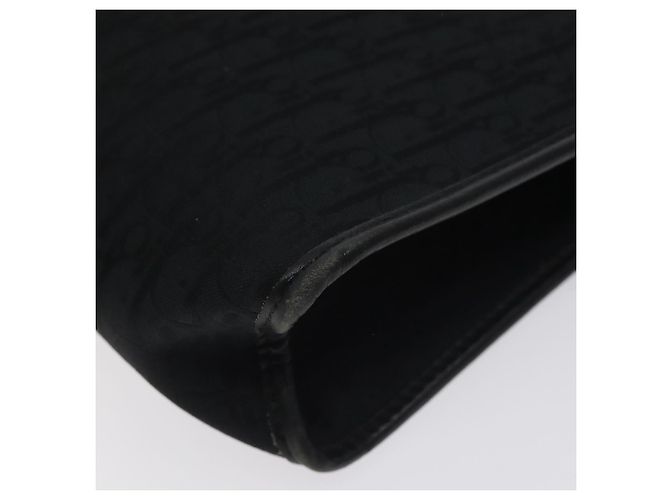 Borsa Clutch in Tela Trotter Christian Dior Nera Oro Auth 129106 Nero D'oro - vista 15