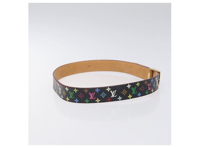 LOUIS VUITTON Monogramm Multicolor Care Gürtel Schwarz LV Auth yk18706 - Ansicht 4