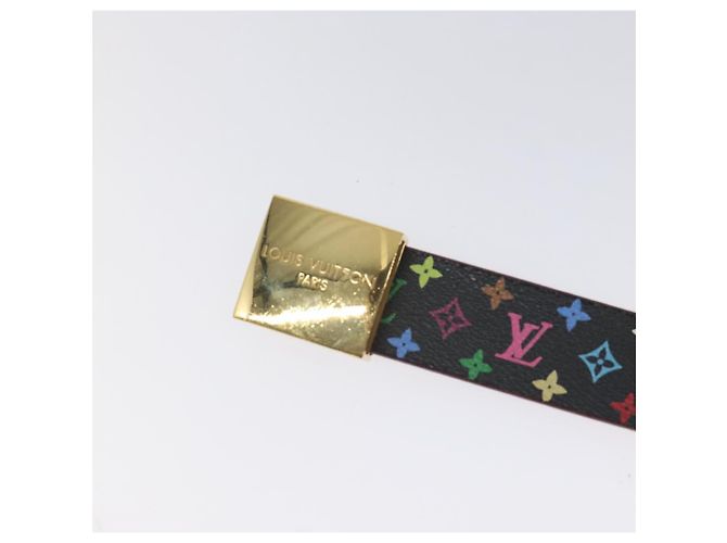 LOUIS VUITTON Monogramm Multicolor Care Gürtel Schwarz LV Auth yk18706 - Ansicht 6