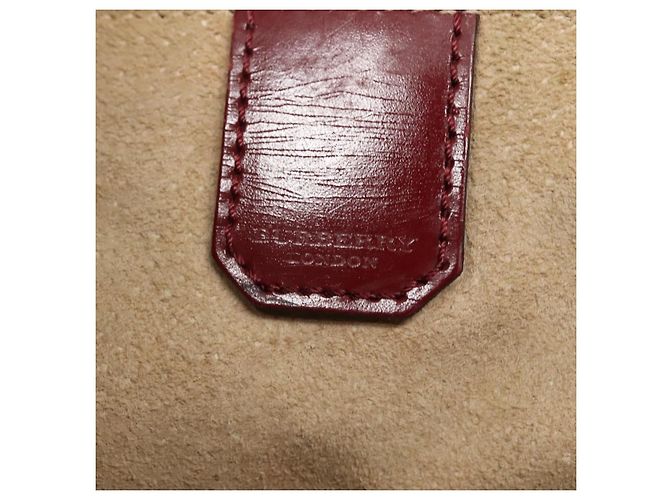 Burberry Borsa Tote Nova Check in PVC Beige Argento Auth BA3864 - vista 10