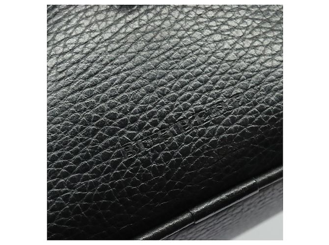 Borsa a Spalla in Pelle Nera e Argento Autentica BA3949 di BURBERRY Nero - vista 10