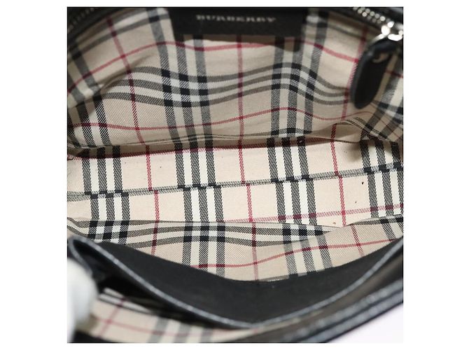Borsa a Spalla in Pelle Nera e Argento Autentica BA3949 di BURBERRY Nero - vista 11