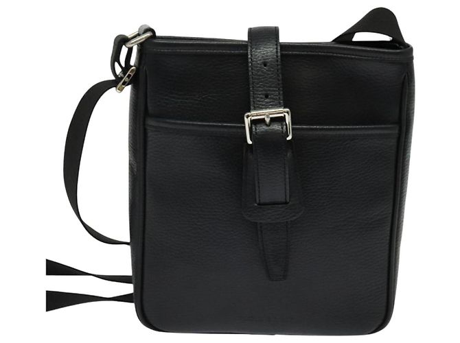 Borsa a Spalla in Pelle Nera e Argento Autentica BA3949 di BURBERRY Nero - vista 13