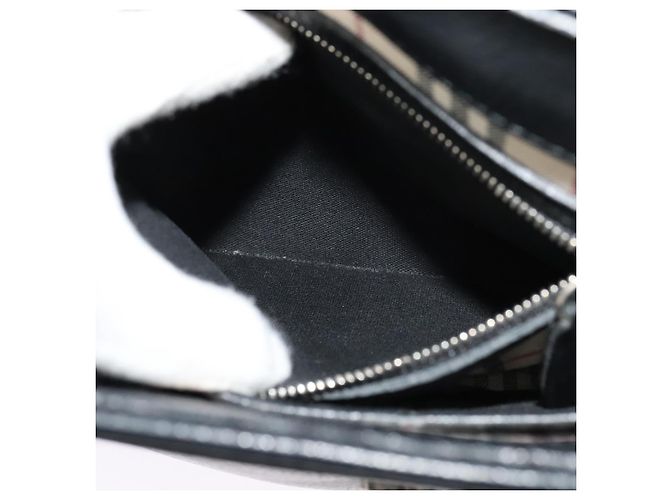 Borsa a Spalla in Pelle Nera e Argento Autentica BA3949 di BURBERRY Nero - vista 20