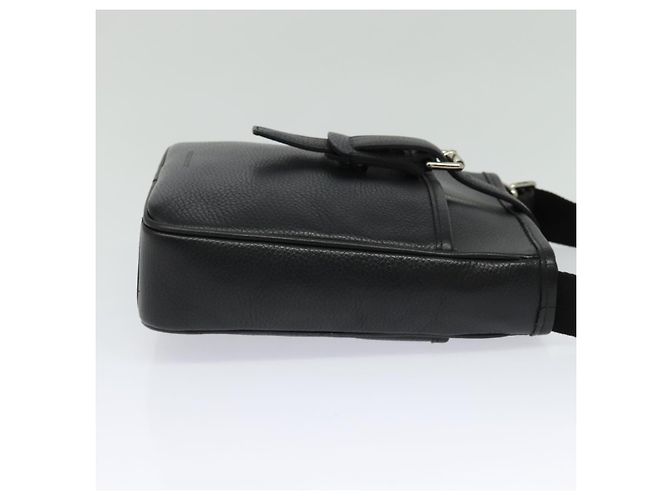 Borsa a Spalla in Pelle Nera e Argento Autentica BA3949 di BURBERRY Nero - vista 4