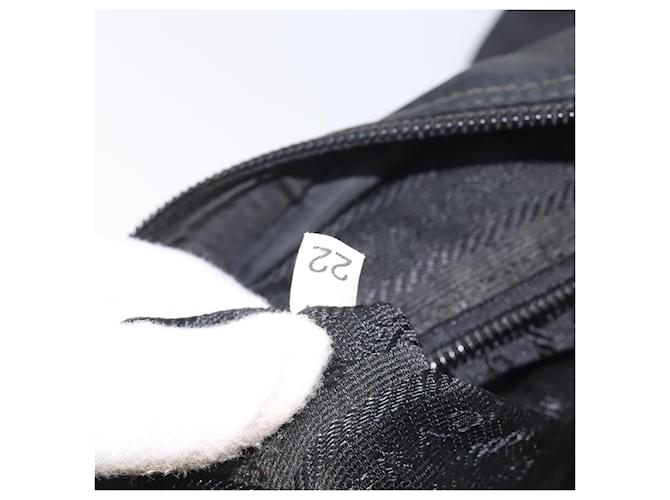 PRADA Borsa a mano in nylon nero e oro Auth 128024 D'oro - vista 12