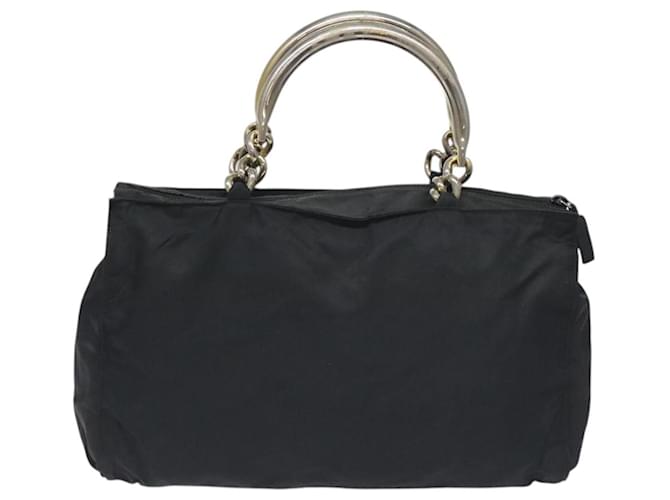 PRADA Borsa a mano in nylon nero e oro Auth 128024 D'oro - vista 2