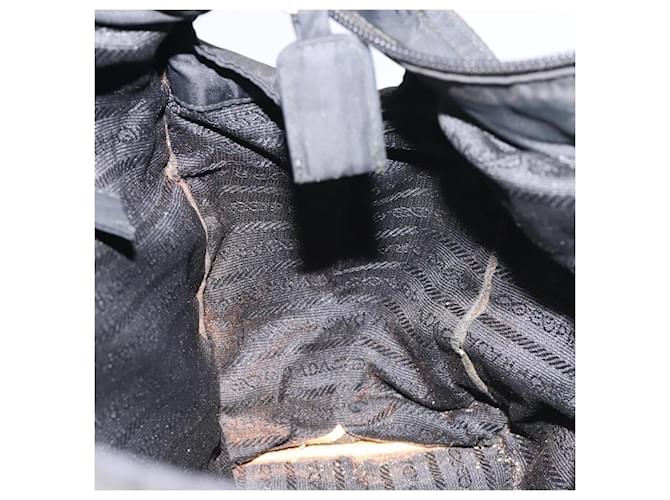 PRADA Borsa a mano in nylon nero e oro Auth 128024 D'oro - vista 20