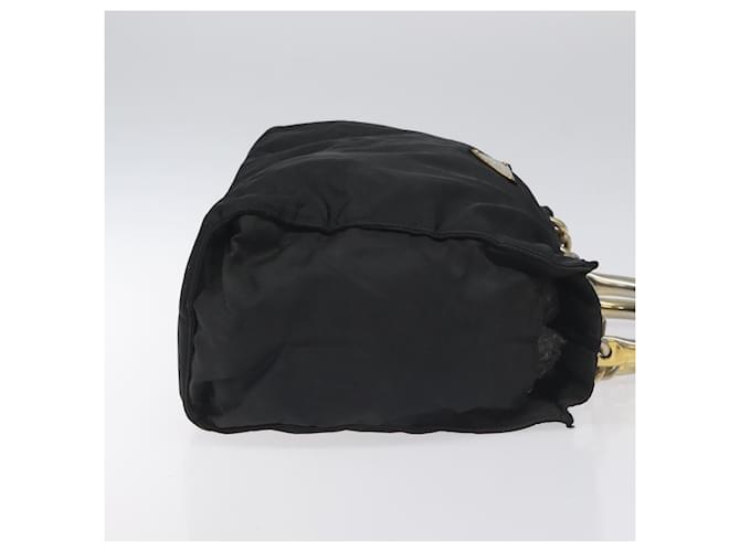 PRADA Borsa a mano in nylon nero e oro Auth 128024 D'oro - vista 3
