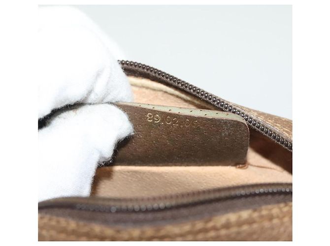 Borsa Sherry Line GG Supreme Web di GUCCI in PVC beige e oro 89 02 066 Auth BA3786 D'oro - vista 12