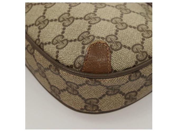 Borsa Sherry Line GG Supreme Web di GUCCI in PVC beige e oro 89 02 066 Auth BA3786 D'oro - vista 14