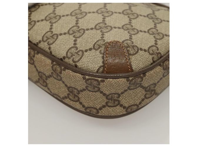 Borsa Sherry Line GG Supreme Web di GUCCI in PVC beige e oro 89 02 066 Auth BA3786 D'oro - vista 16