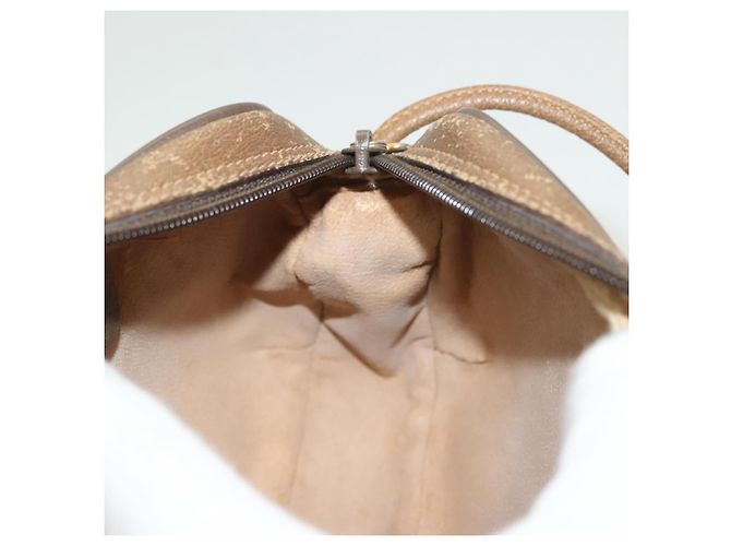 Borsa Sherry Line GG Supreme Web di GUCCI in PVC beige e oro 89 02 066 Auth BA3786 D'oro - vista 19