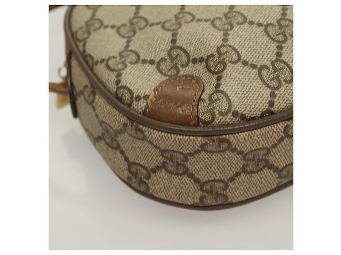 Borsa Sherry Line GG Supreme Web di GUCCI in PVC beige e oro 89 02 066 Auth BA3786 D'oro - vista 9
