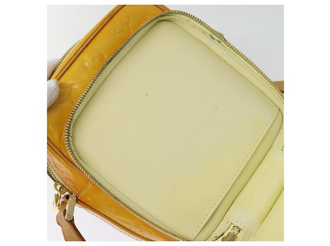 LOUIS VUITTON Borsa Wooster Monogram Vernis Giallo Lime M91075 LV Auth BA3504 D'oro - vista 10