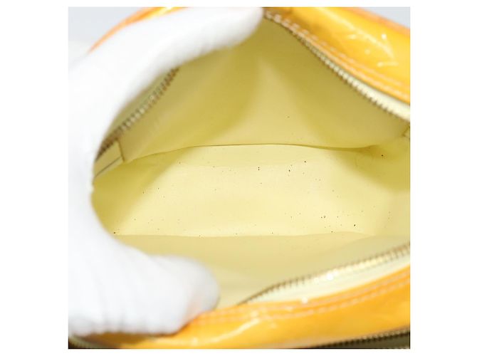 LOUIS VUITTON Borsa Wooster Monogram Vernis Giallo Lime M91075 LV Auth BA3504 D'oro - vista 11