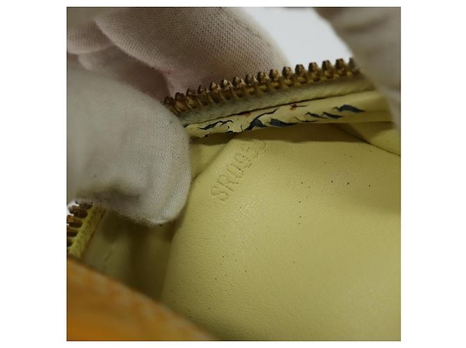 LOUIS VUITTON Borsa Wooster Monogram Vernis Giallo Lime M91075 LV Auth BA3504 D'oro - vista 12