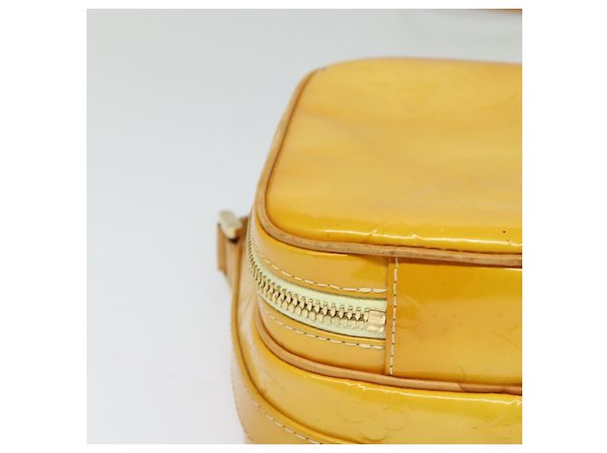 LOUIS VUITTON Borsa Wooster Monogram Vernis Giallo Lime M91075 LV Auth BA3504 D'oro - vista 14