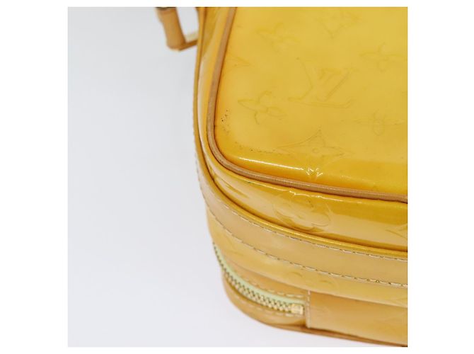 LOUIS VUITTON Borsa Wooster Monogram Vernis Giallo Lime M91075 LV Auth BA3504 D'oro - vista 16