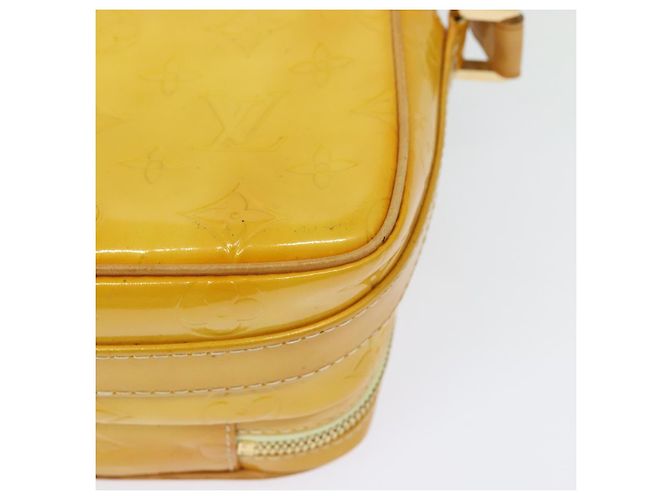 LOUIS VUITTON Borsa Wooster Monogram Vernis Giallo Lime M91075 LV Auth BA3504 D'oro - vista 17