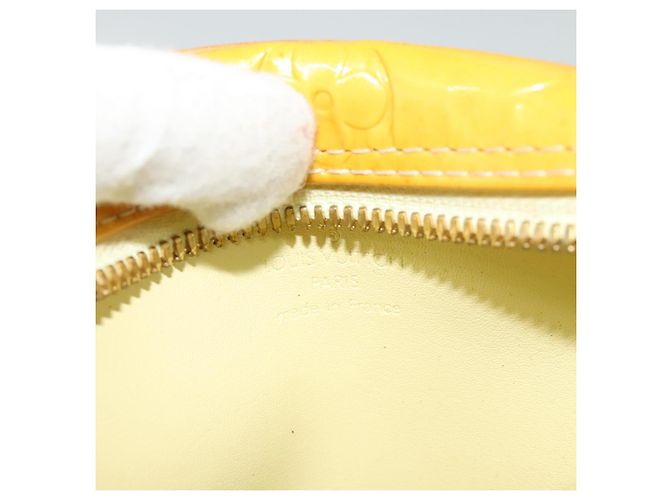 LOUIS VUITTON Borsa Wooster Monogram Vernis Giallo Lime M91075 LV Auth BA3504 D'oro - vista 19