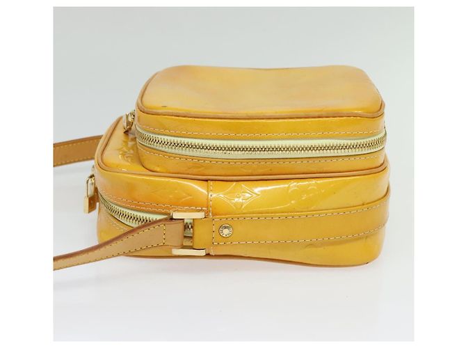 LOUIS VUITTON Borsa Wooster Monogram Vernis Giallo Lime M91075 LV Auth BA3504 D'oro - vista 3